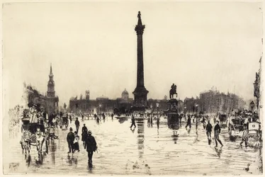 Nelson-Denkmal, Trafalgar Square, London, 1887